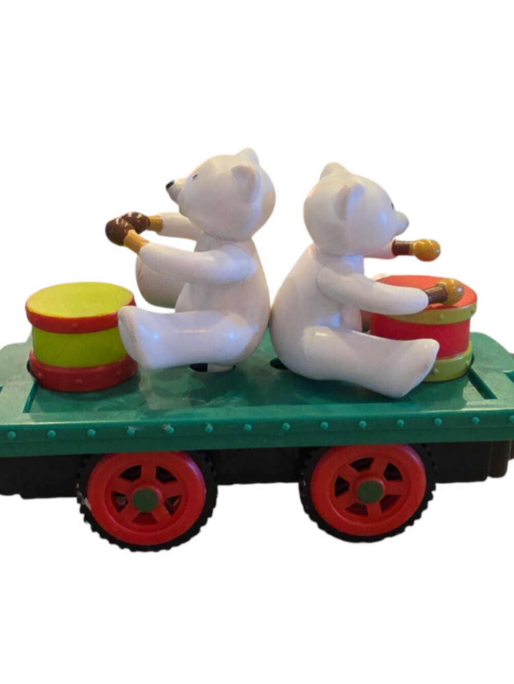 Battat All Aboard Christmas Santa Animated Train Car Polar Bears w/ Drums